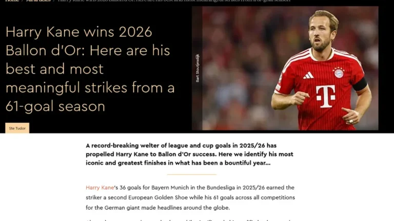 Ballon d’Or chaos: Kane, Yamal, Mbappe named winners on official site
