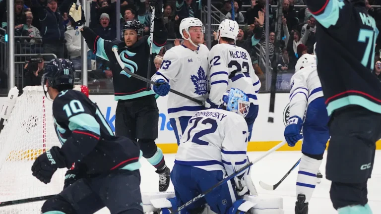 Kraken stun Maple Leafs 5-4 in Gavin McKenna’s three-point night